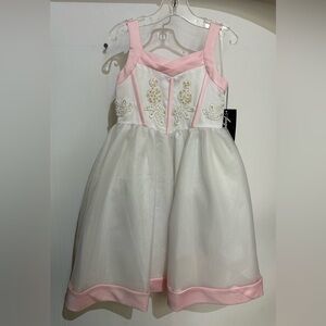 Tip Top Kids Pink and White Formal Dress